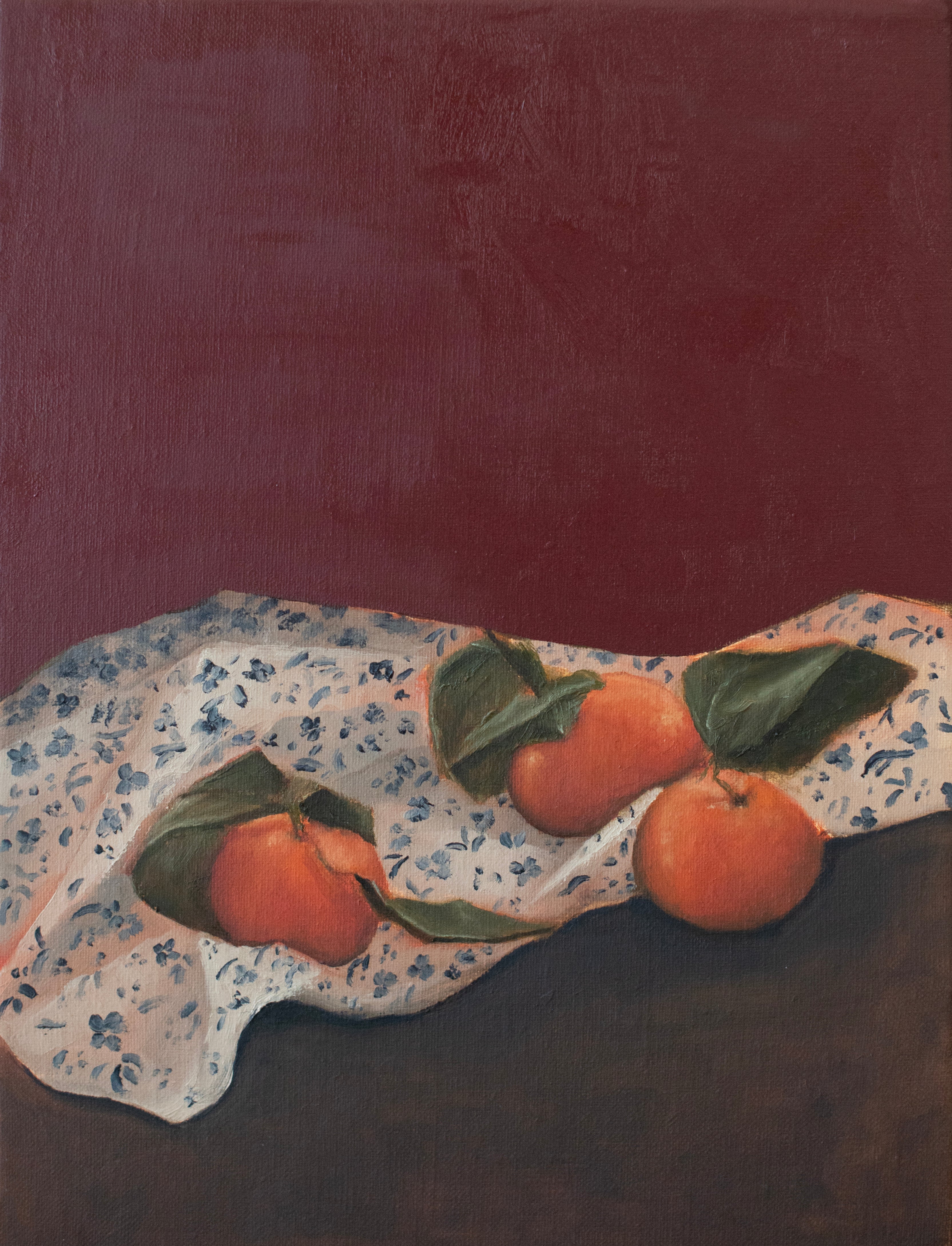 Clementines on Tea Towel